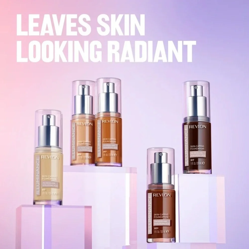3/$12 Revlon 613 Honey Java Illuminance Skin Caring Foundation 1oz